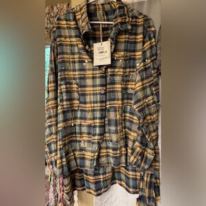 Magnolia Pearl Addison Workshirt flannel oversized